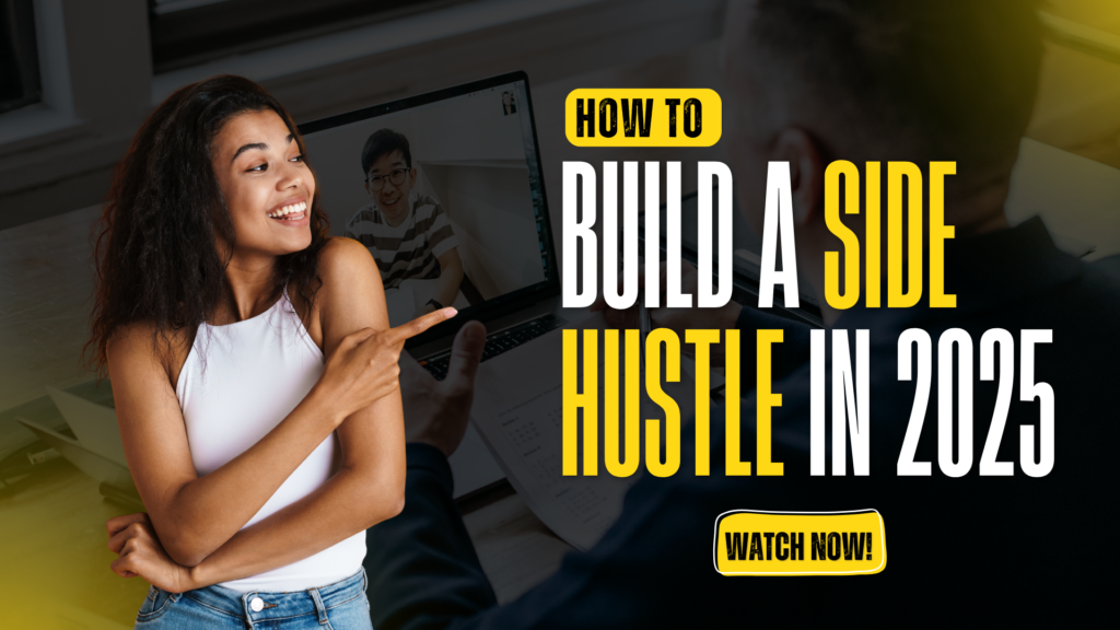 A helpful guide explaining beginner-friendly side income ideas for 2025, including freelancing, content creation, affiliate marketing, and digital products.